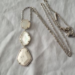 Kendra Scott White Howlite Drusy Nina Necklace